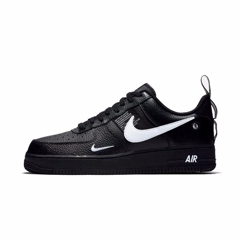 Официальный Nike Air Force 1 дышащая мужская обувь для скейтбординга удобные кроссовки светильник для отдыха из дышащей ткани AJ7747 - Color: AJ7747-001