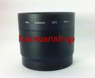 

58mm 58 mm filter mount Lens Adapter Tube Ring for canon Powershot g15 G16 camera