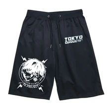 Новые летние модные спортивные дышащие спортивные штаны для спортзала, аниме, японский Гуль, высококачественные короткие штаны, бег трусцой, короткие штаны