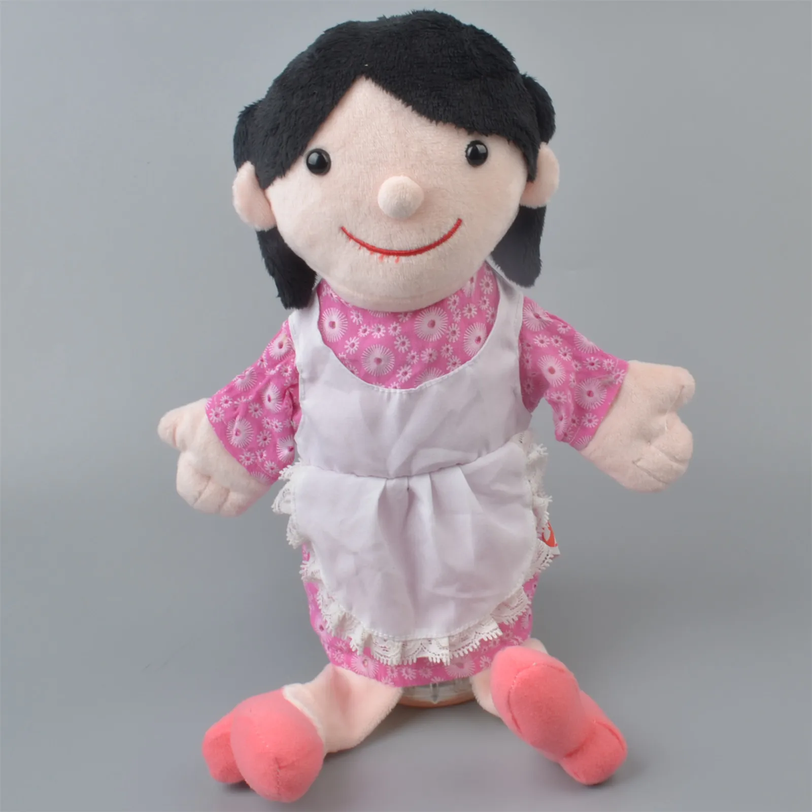 35 см профессиональная одежда милый мальчик и девочка Пара Ручные куклы для малышей Раннее Обучение высокое качество плюшевые куклы игрушки - Цвет: Светло-желтый