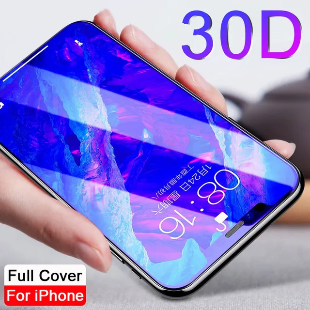 30D Full Cover Tempered Glass on For iphone 11 12 13 PRO MAX Screen Protector Protective Glass On iphone 11 12 X XR XS MAX Glass 6