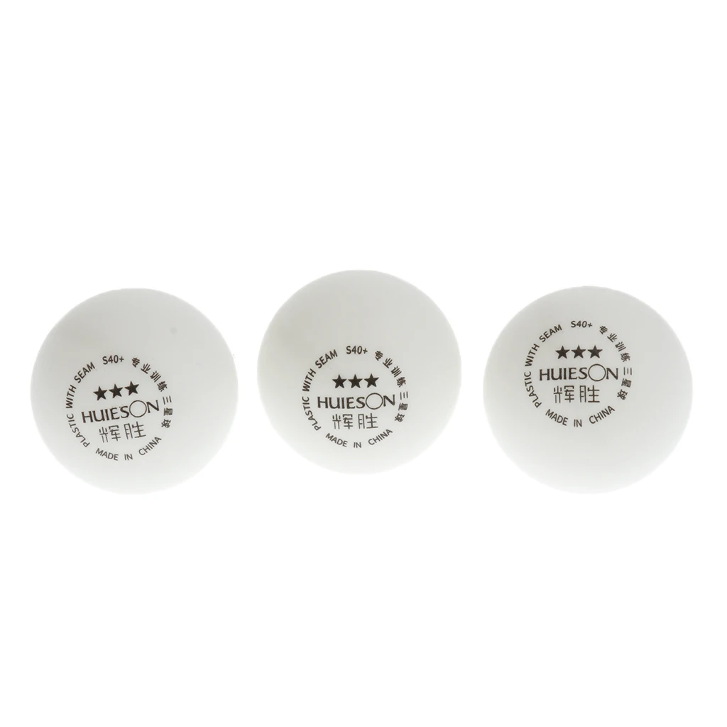 Lot 3 Table Tennis Ball, White, One Size - Perfect for Home Recreational Play & Professional Training