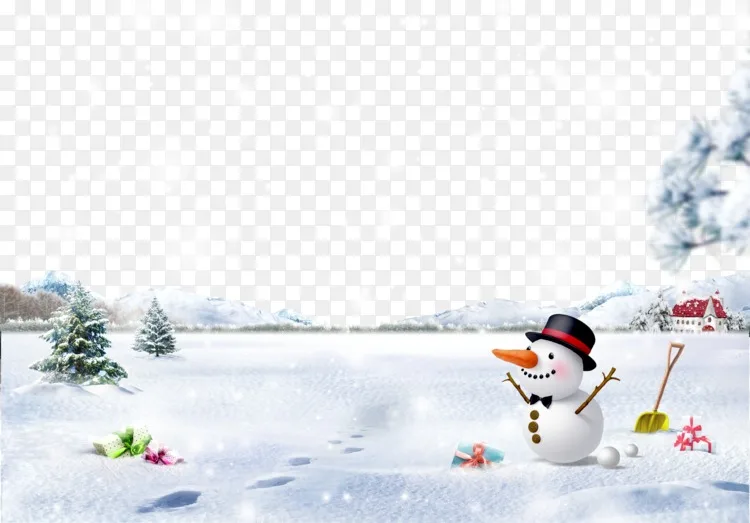 雪人圣诞节雪花冬季微笑雪人背景雪人PNG图片素材免费下载_图片编号 