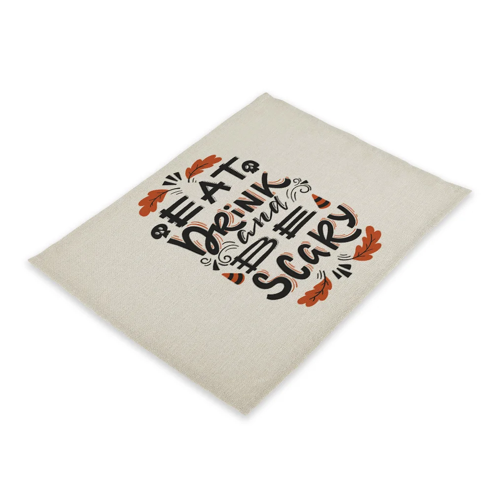 Кухонная настольная подставка для чашек, 2 предмета, волшебная девочка, кухонная салфетка, в стиле Хеллоуина, горячий коврик, индивидуальный Настольный коврик - Цвет: CD19-5