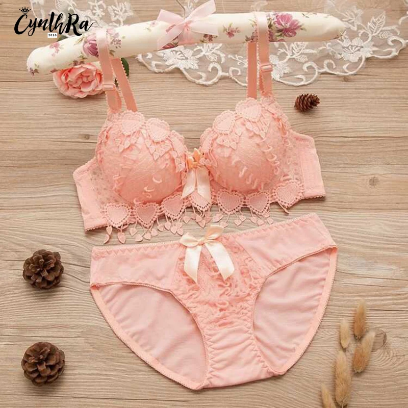 Bra Set Women Adjustable Sexy Thin Lace Push Up Underwear Wireless