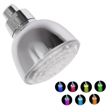 

For Bathroom High Pressure Color Changing Home Hotel Easy Install LED Shower Head Luminous Accessories ABS Water Saving Fixed
