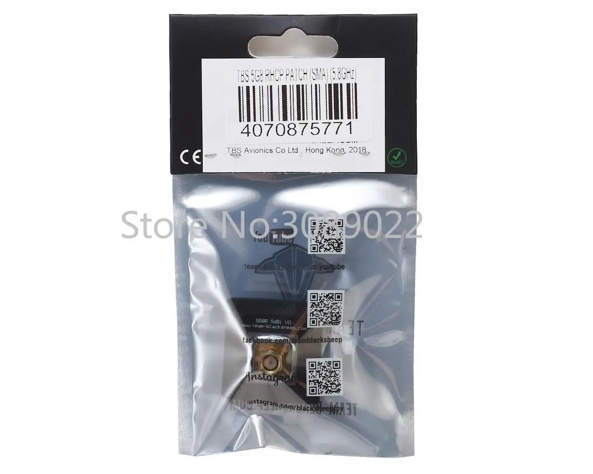 Team BlackSheep TBS 5G8 LHCP Patch Antenna SMA // RP-SMA