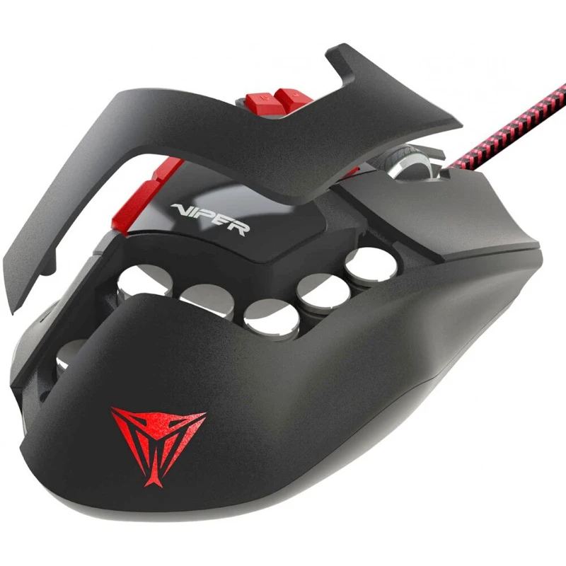 Мышь Patriot Viper V570 PV570LUXWK лазерная, проводная, 12000 dpi, USB, подсветка RGB, цвет: черный