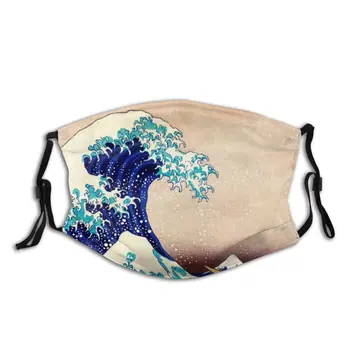 

Great Wave Kanagawa Reusable Mouth Face Mask Anti Haze Dustproof Protection Cover Respirator Muffle Mask with Filters