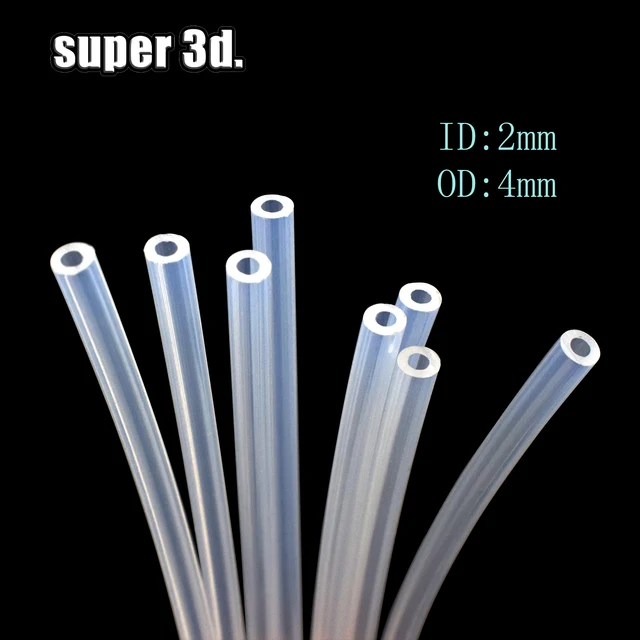 3d Printe Parts 1m/2m Ptfe Tube Clear Pipe Pfa 2x4mm For V5/v6 1.75mm Bowden  Extruder J-head Hotend - 3d Printer Parts & Accessories - AliExpress