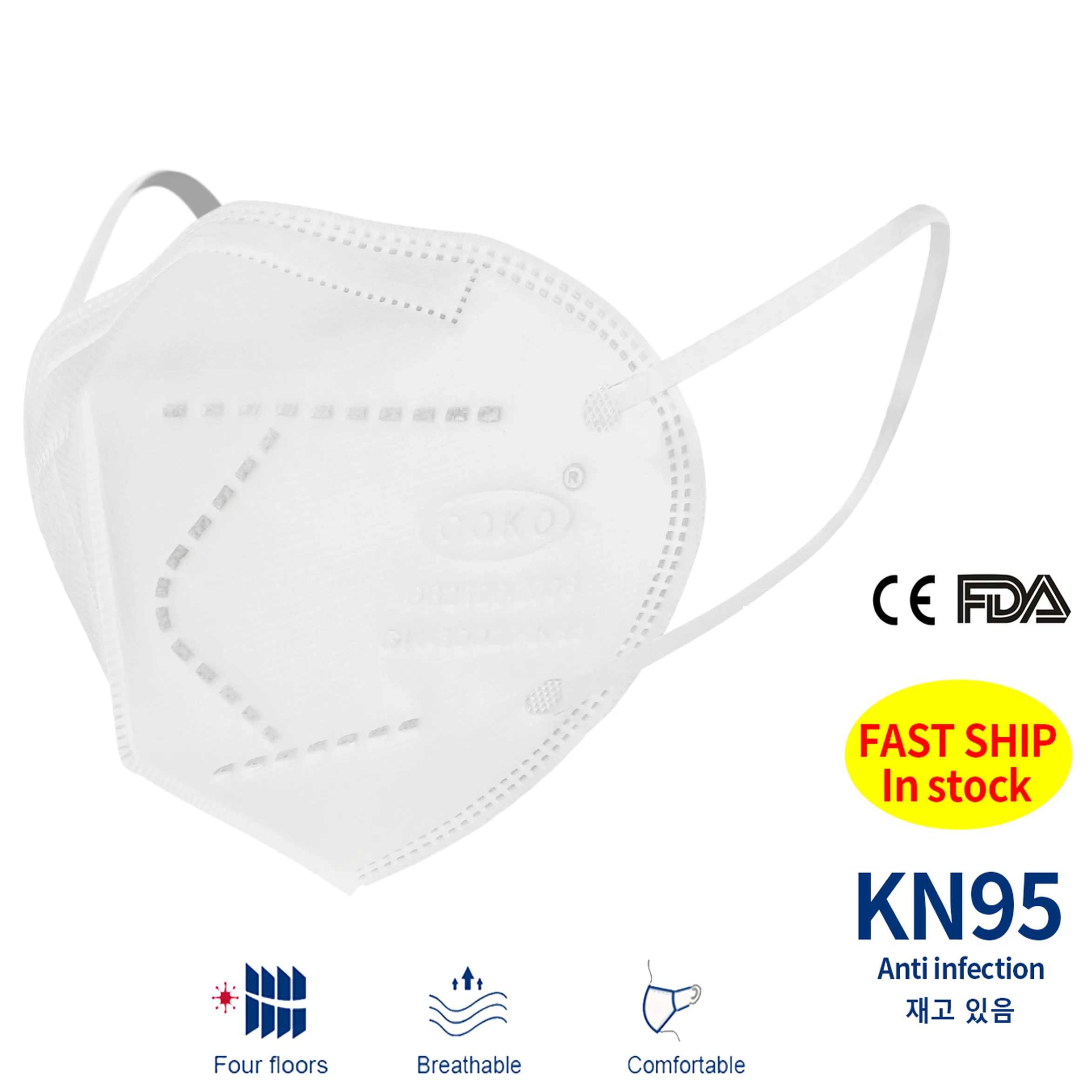 

High quality Anti-dust Face Mask Protection KN95 Activated Carbon Air Filter Mask,Dust Mask ,Earloop Mask for Men,Womens