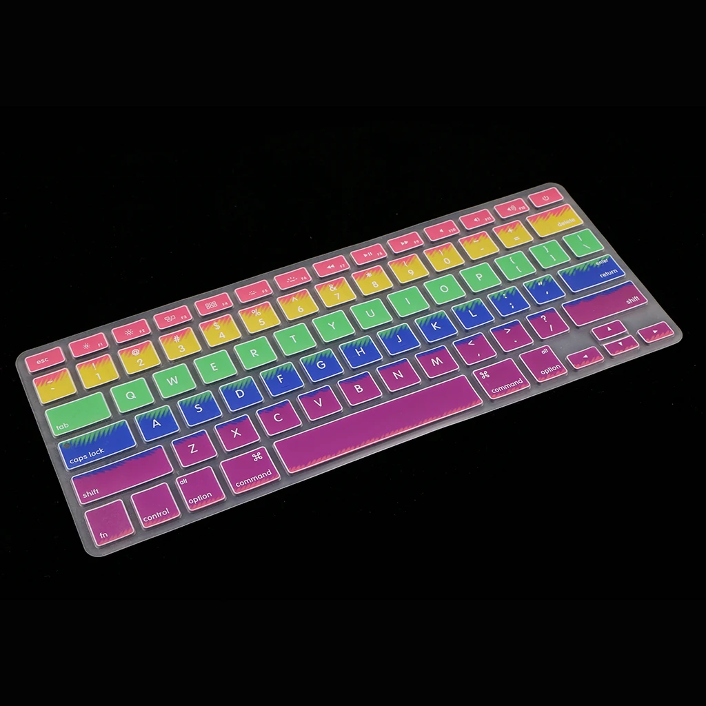 Dustproof Waterproof Silicone Rainbow Keyboard Cover Skin Protector for Macbook Pro 13/15/17'' US Version
