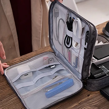 

Multi-Function Travel Digital Storage Bag Mobile Power Headset U Disk Data Cable Storage Bag Cable Bag USB Gadget Organizer