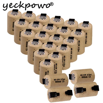 

25 pcs 4/5SC battery 1.2V SUBC batteries rechargeable high drain 1400mah with tabs color random