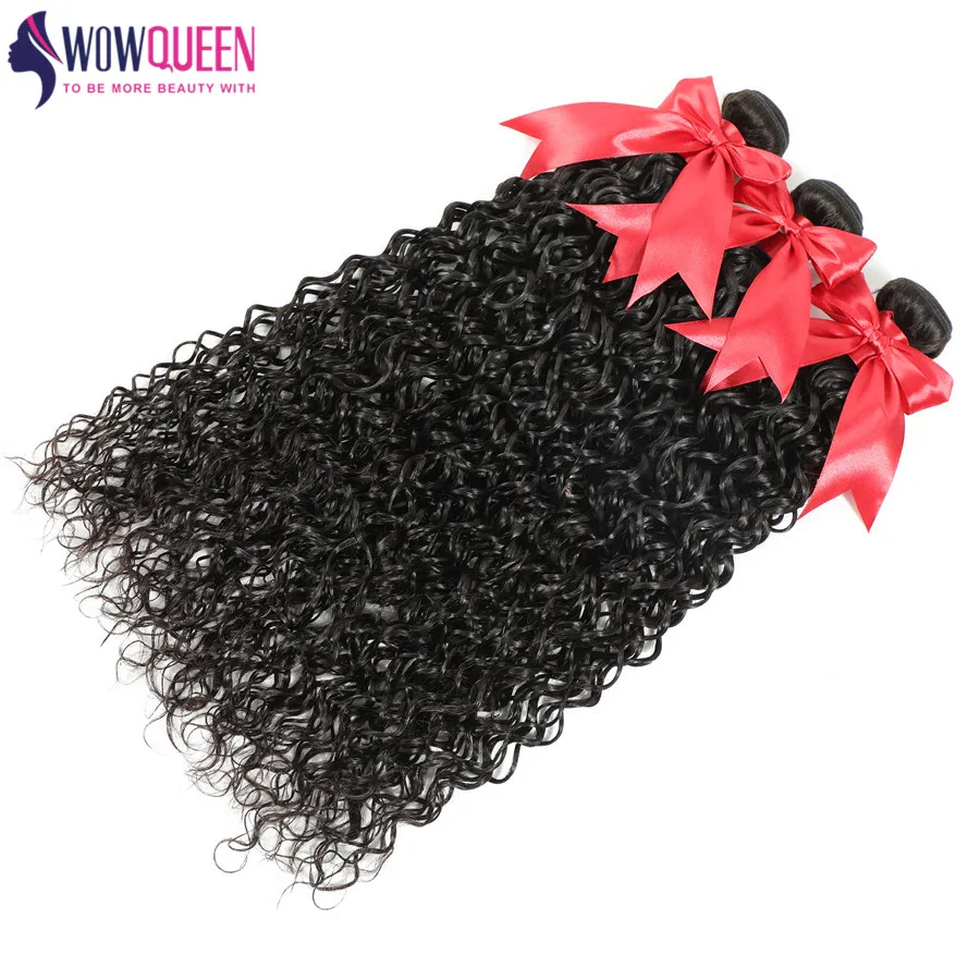 Fechamento de Wowqueen Fechamento de Fechamento de 7x7 e Pacotes de Ondas Água Remy Cabelo Brasileiro Tece Humano d' 3 Cheap Pacotes com 34 com fecho