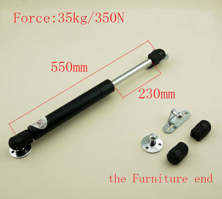 

Free shipping 550mm central distance, 230mm stroke, pneumatic Auto Gas Spring, Lift Prop Gas Spring Damper the Furniture end