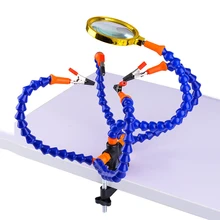 11 шт. паяльная станция алюминиевая база электронный Лупа Aux руки набор инструментов