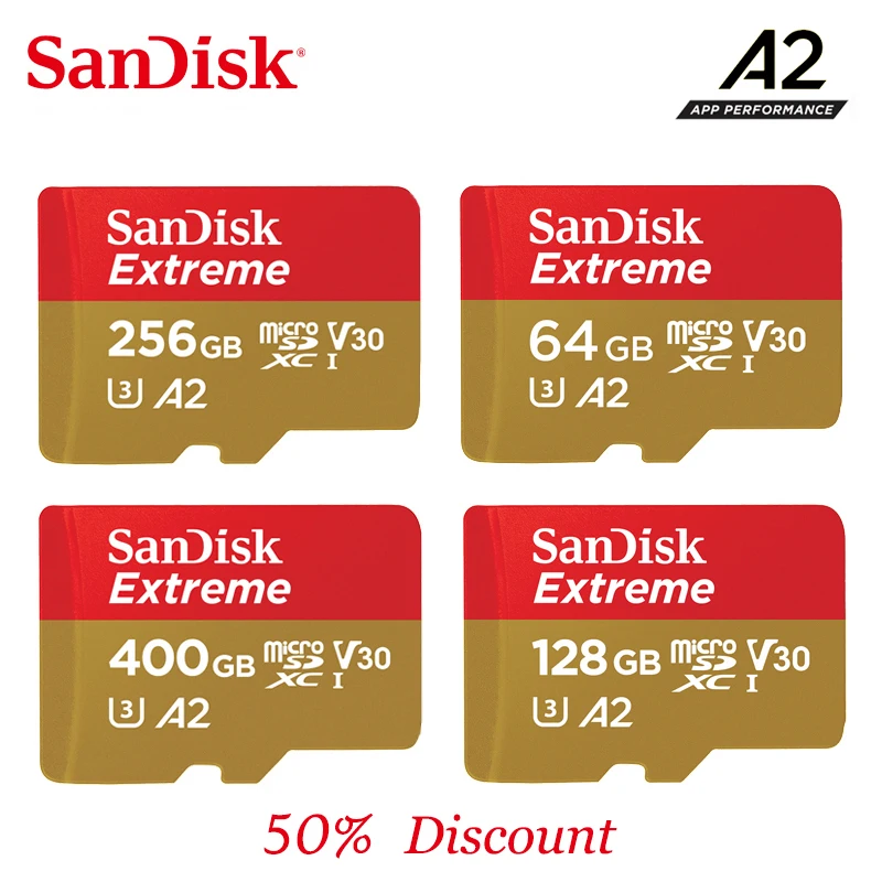 Карта памяти MicroSD SanDisk 32/64/128/256/512 ГБ класс 10|Карты памяти| |