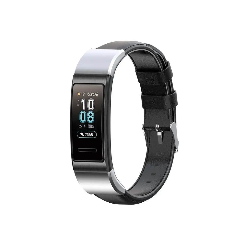 Кожа Замена Пряжка для ремешков наручных часов Ремешок Для huawei Band 3/3 Pro Смарт часы браслет долговечные аксессуары#904