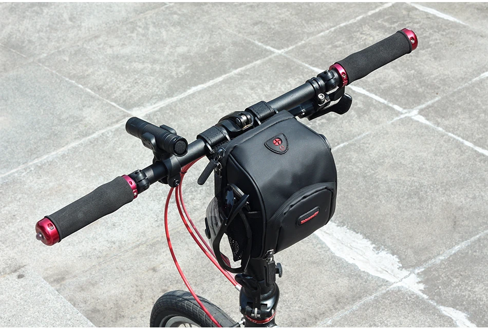 Сумка на руль велосипеда RHINOWALK, передняя непромокаемая сумка для электрического велосипеда, карманный наплечный пакет, держатель для телефона с дождевиком