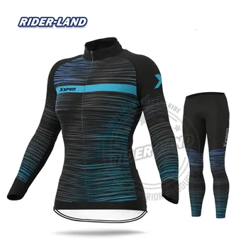 

2020 Women Cycling Jersey Long Sleeve Bicycle Clothes For Female MTB Road Bike Suit Bike Uniform Sportwear Outdoor Sport Set