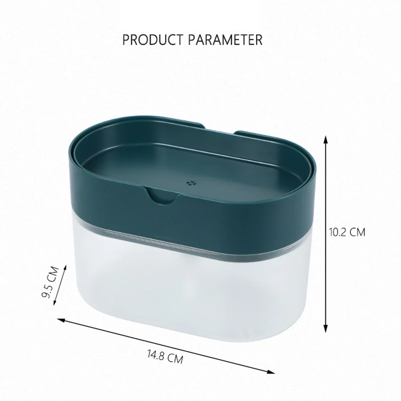 2-in-1 Soap Dispenser Pump With Sponge Manual Liquid Dispenser Press-type Soap Organizer Kitchen Tool Kitchen