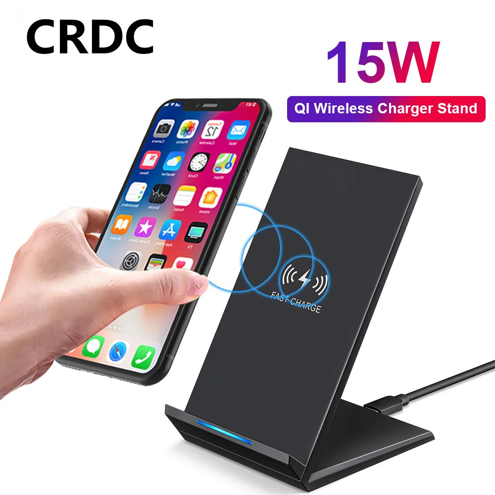 15W Qi Беспроводное зарядное устройство для samsung S9 S10 iPhone 11 Pro X XS MAX XR для Xiaomi 9 huawei P30 pro 10W быстрая Беспроводная подставка для зарядного устройства