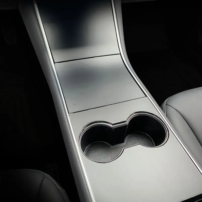 

Car Anti-fingerprint Center Console Stickers Wrap Carbon Fiber Decorative for Model 3 Panel Protection Scratch-resistant