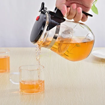 

High quality Heat Resistant Glass Tea Infuser Chinese Tea Pot Set Puer Kettle Coffee Glass Maker Convenient Office Tea Pot %