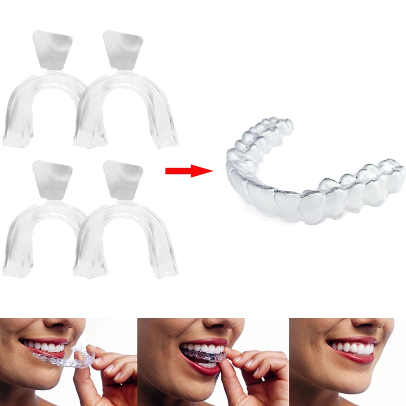 4 шт./компл. отбеливающие Брекеты для зубов лотки рта стоматологические