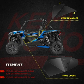 

UTV Aluminum Lower Doors Panel Inserts for your 2 doors RZR 900 50" Wide Trail Black for Polaris RZR 900 2015-2019 Door