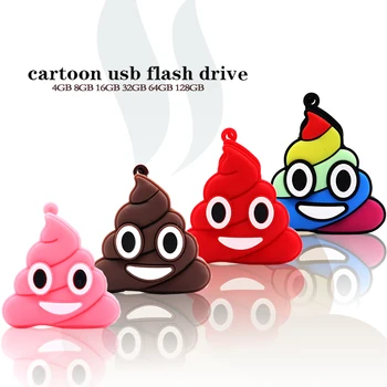 

Fun USB flash drive 64gb pendrive 128gb memory stick cartoon Poop model usb stick pen drive 4gb 8gb 16gb 32gb creative gift cle