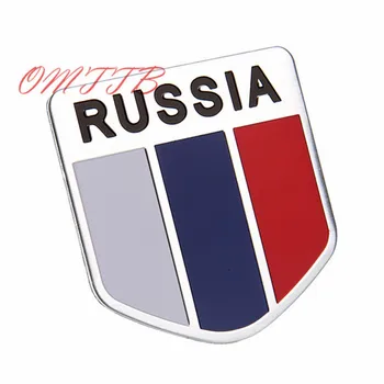 

GOOD 3D Aluminum Russia Flag car sticker accessories Emblem stickers focus chevrolet skoda honda Auto Badge Decal