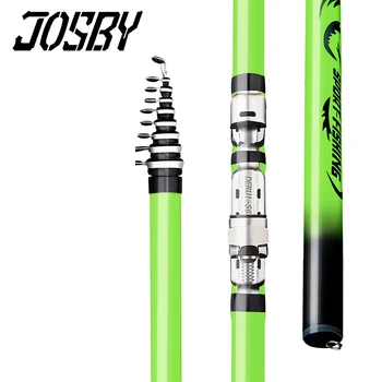 

Telescopic Rock Fishing Rod 100% Carbon Fiber Fishing Pole 2.7/3.6/4.5/5.4/6.3M Spinning Carp Feeder Portable travel JOSBY