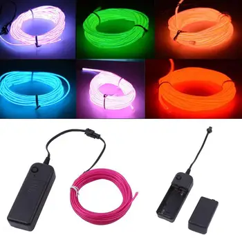 

Neon Luminescent Line EL Wire Cable Light Strip Rope Bar Decoration DIY