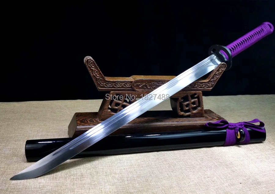 Battle Ready Samurai Straight Knife Saber Strong High Carbon Steel Blade Sharp Ninja Dao Sword Wakizashi Katana Full Tang