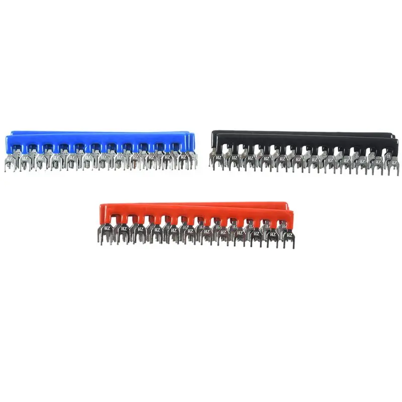 

15 Pcs 400V 10A Fork Shape 12 Positions Barrier Terminal Block Strip