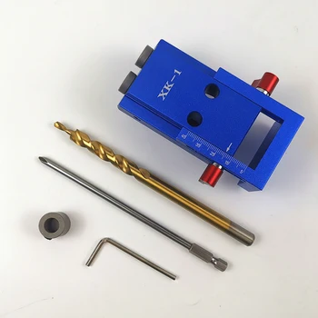 

​ Mini Pocket Hole Jig Kit + Step Drill & Accessories Woodworking Tools Set Drill Bit Tools & Workshop Equipment
