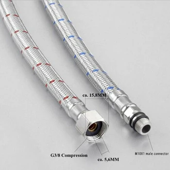 

304 Stainless Steel Hose Equipment Durable Practical Easy to install 2pcs
