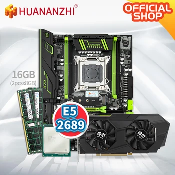 

HUANANZHI X79 green motherboard cpu set with Xeon E5 2689 2x8GB 1600MHz DDR3 REG ECC memory and Onda RX 570 4G ATX USB3.0 M.2