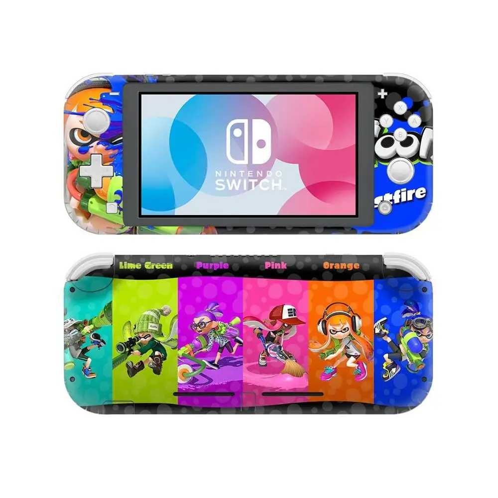 Splatoon-Autocollant de protection pour Nintendo Switch Lite, en vinyle