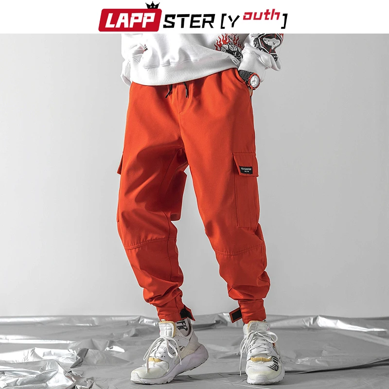 LAPPSTER-Молодежная мужская уличная хип-хоп джоггеры шаровары мужской комбинезон серые брюки карго корейская мода черные спортивные штаны