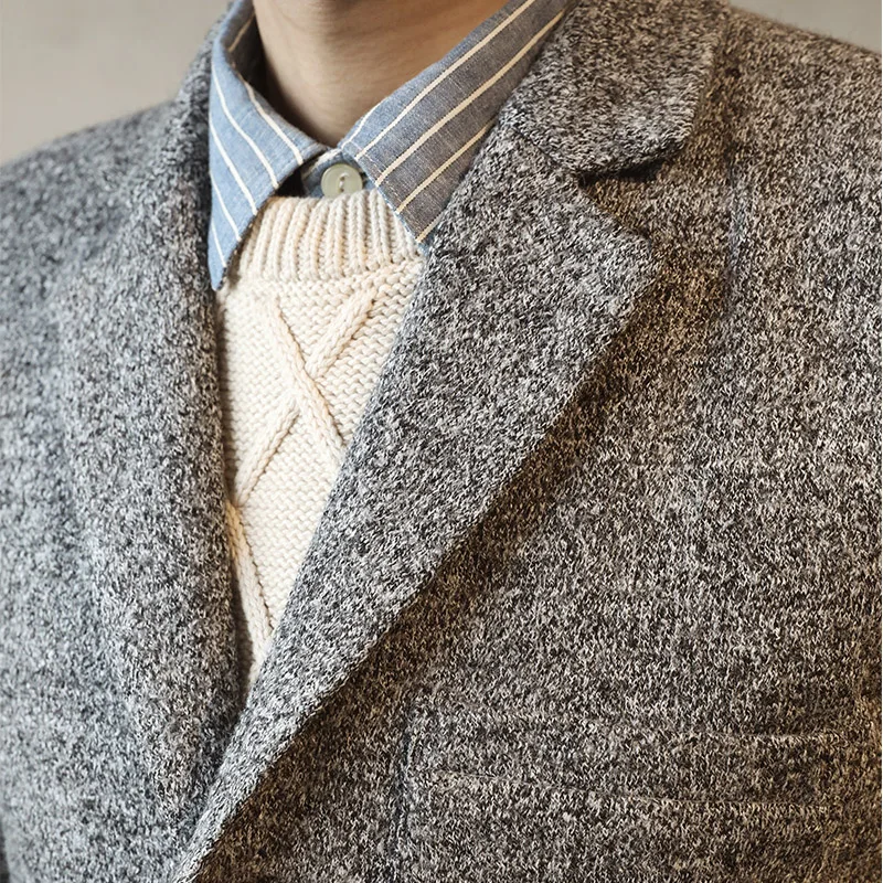 Great Value TS-0001 Read Description ! Asian size mans winter thick warm wool blazer jacket