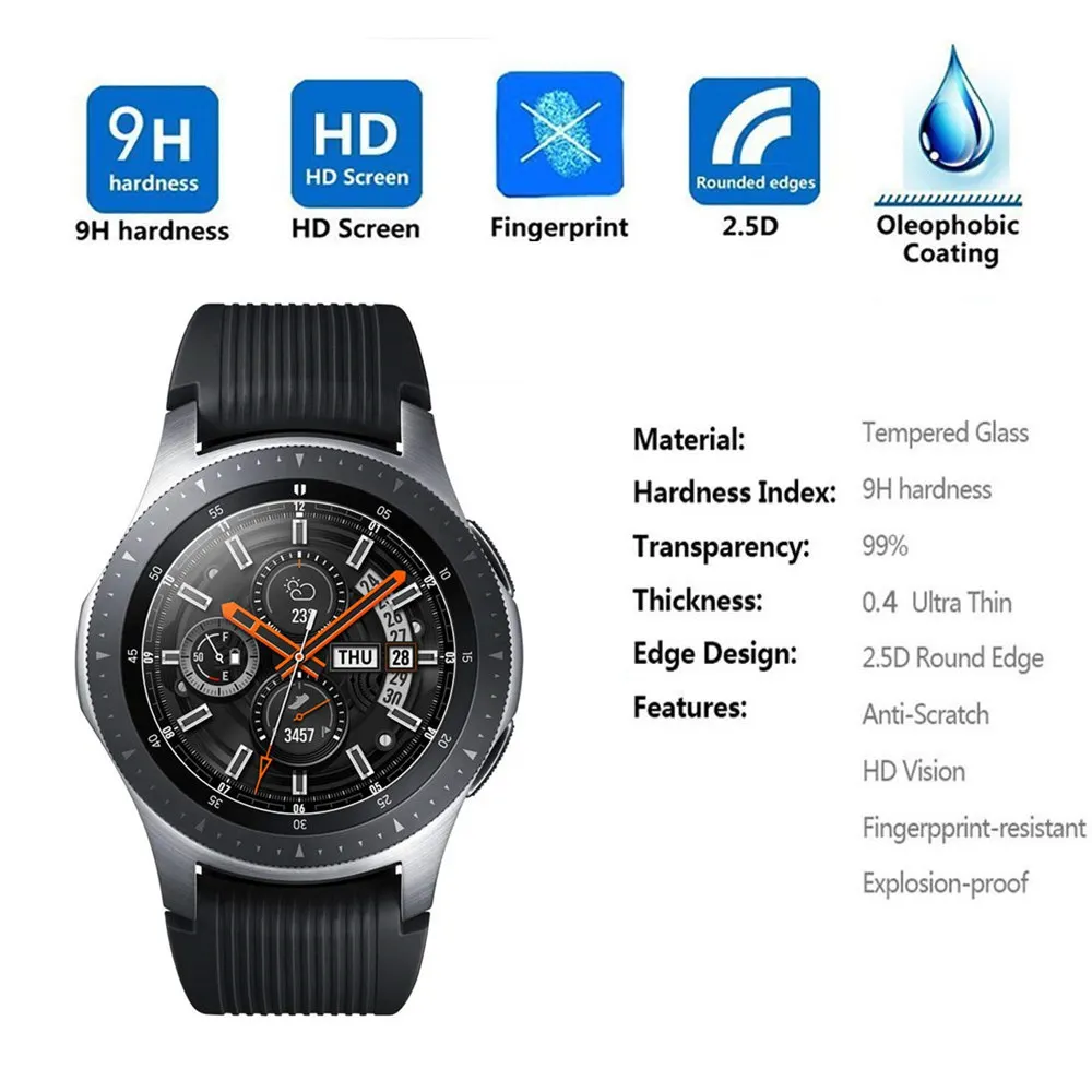 Защитное стекло Active 2 для samsung Galaxy Watch Active 2 44 мм 40 мм/46 мм/42 мм gear S3 Frontier/S2/Sport 3D HD на весь экран