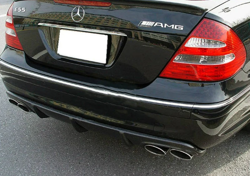 Диффузор заднего бампера из углеродного волокна для 2006-2009 Mercedes-Benz W211 E63 AMG