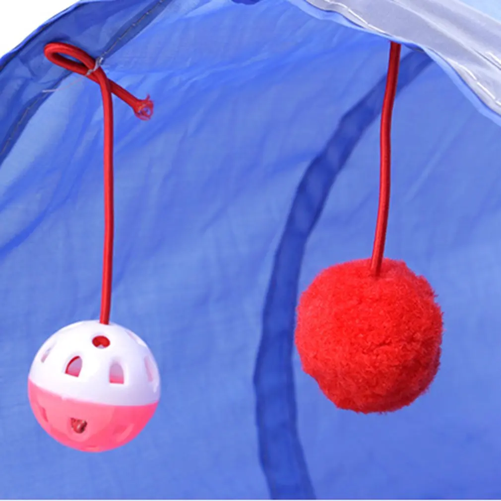 Складной туннель для кошек, игрушки для кошек, домашние, для улицы, полиэстер, складной тренировочный туннель, аксессуары для животных принадлежности