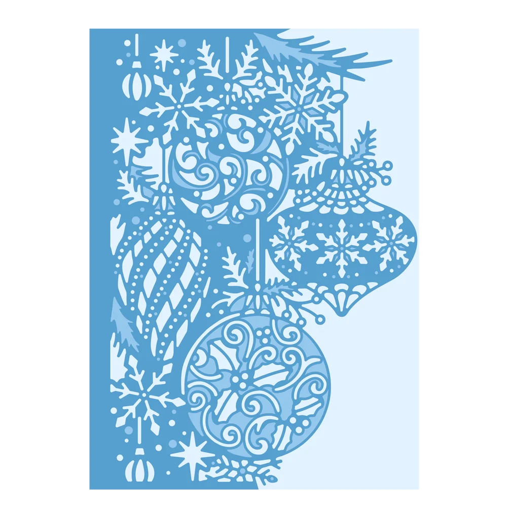 Mmao Crafts Metall-Stanzformen, Weihnachtsglocken-Randschablone für DIY Scrapbooking, Papier-/Fotokarten, Prägeformen – Detail 2