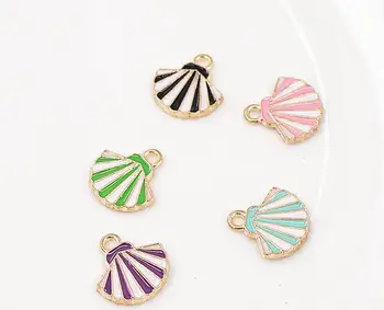 

New 50pcs Cartoon mermaid princess color tail DIY Key chain Metal Charm Pendants Jewelry Making DIY gifts