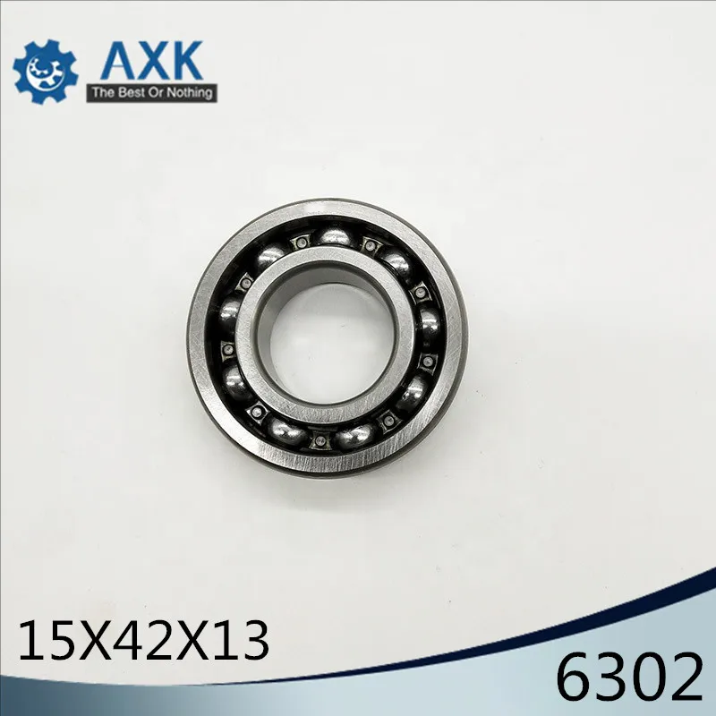 6302 Bearing 15*42*13 mm ABEC-3 P6 ( 4 PCS ) For Motorcycles Engine Crankshaft 6302 OPEN Ball Bearings Without Grease