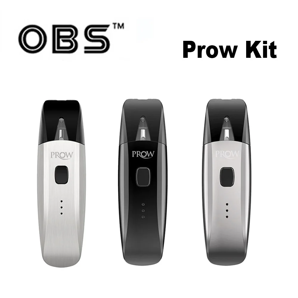 OBS Prow Pod Комплект Встроенный 1,5 мАч аккумулятор мл картридж и Ом катушка электронная сигарета нижний вапорайзер воздушного потока Комплект